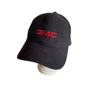 GMC Black Baseball Hat With Red Embroidered Logo Adjustable Back Strap Cotton On